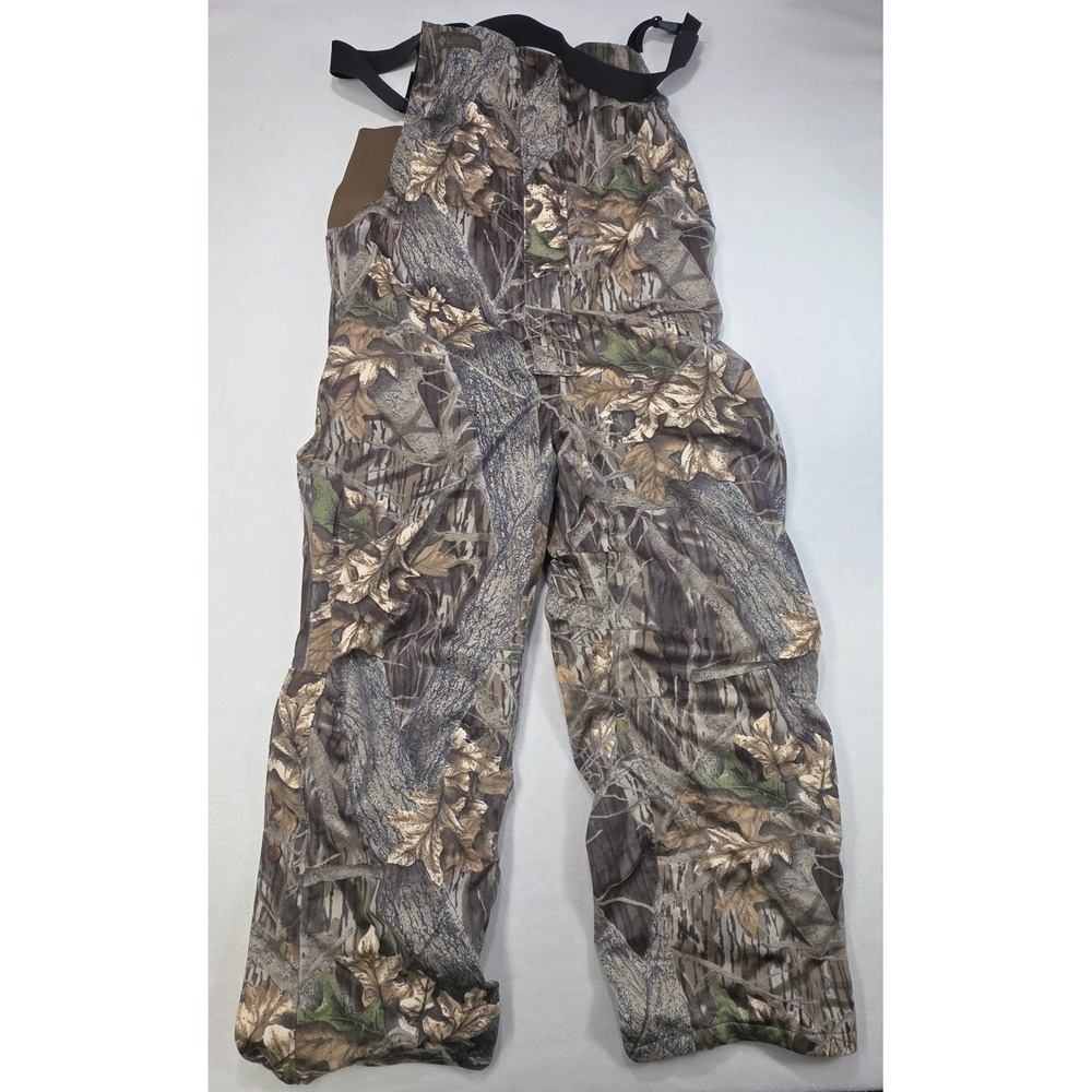 Columbia Sportswear Bibs Mens Size Large Mossy Oak Camo Lined Hunting Overalls